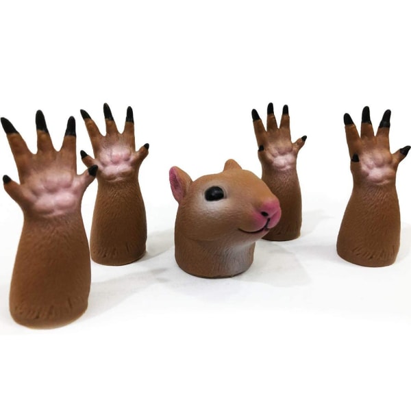 Nyhet Finger Hånddukke Leker Finger Dukke Rekvisitter Animal Finger Puppet Kids Gift