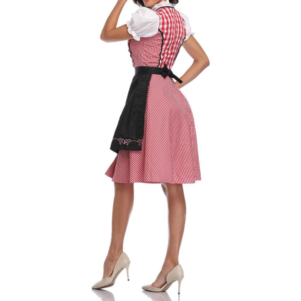 National Style Beer Festival Wench Costume Oktoberfest Dirndl kjole med forkle Maid Uniform Suit