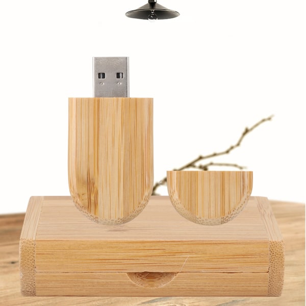 Soikea puinen kuori USB 3.0 Flash-muistitikku, Box U -levy 32 Gt