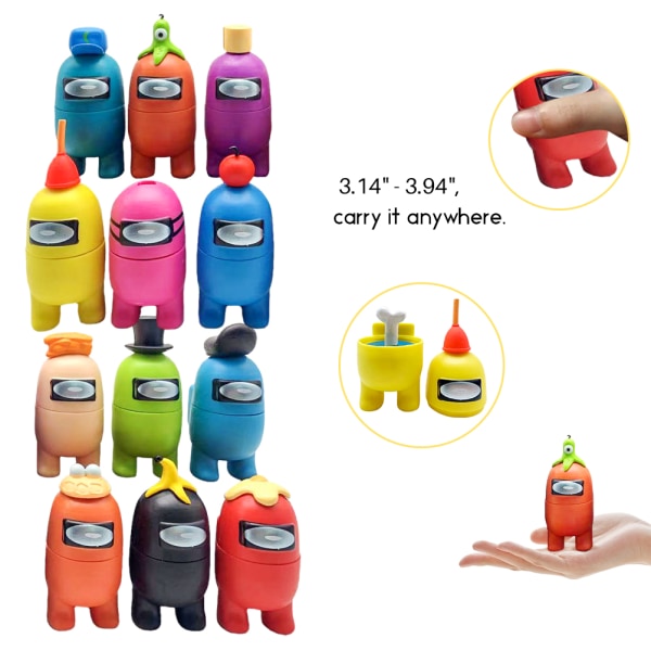 12 kpl Söpöjä pelihahmoja Cartoon Doll Collection -juhlalahja pelifaneille