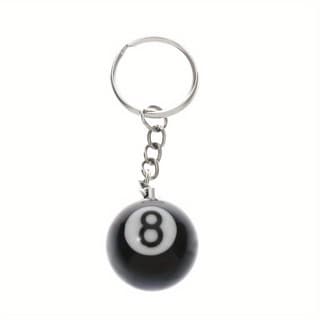 8 Ball Svart Pool Nyckelring