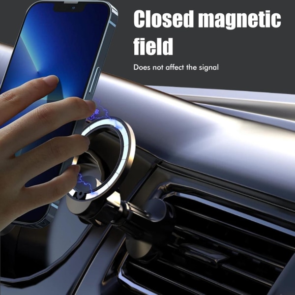 Magnetisk telefonhållare för bil Justerbar luftventil Telefonfäste Kompatibel för MagSafe Magnetisk telefonfäste kompatibel för iPhone 12 13