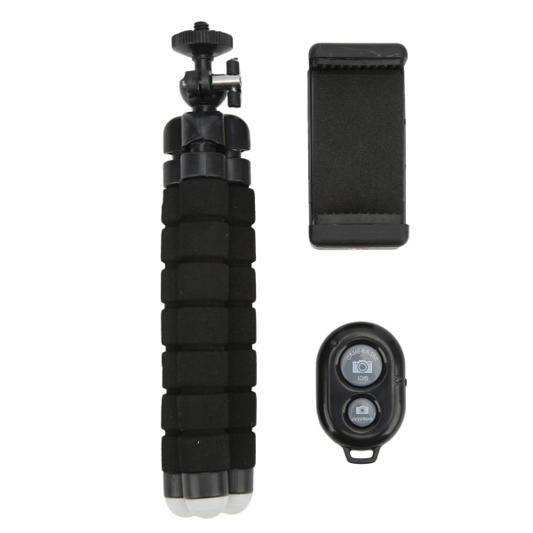 Fleksibelt svampstativ med trådløs fjernkontroll Telefonklipsholder Justerbar Selfie Stick-stativ