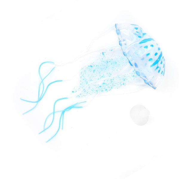 Akvaario silikoni hehkuva meduusa kalatankki kelluva maisemointi koriste koristeluun keskikokoinen, sininen