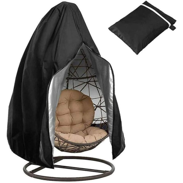 Musta vedenpitävä cover tuolinpäällinen vetoketjulla, 190x115cm