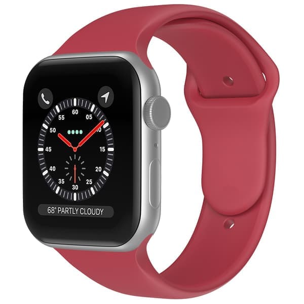 Apple Watch 42/44/45/46/49mm Silikonerem (S/M) Crimson