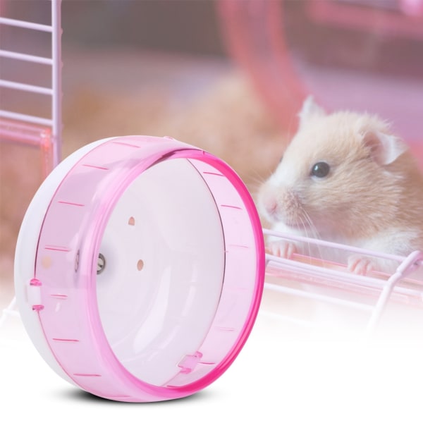 Plast Super Silent Roller Træningsløbehjul Legetøj til små kæledyr Hamster Marsvin ChinchillaPink