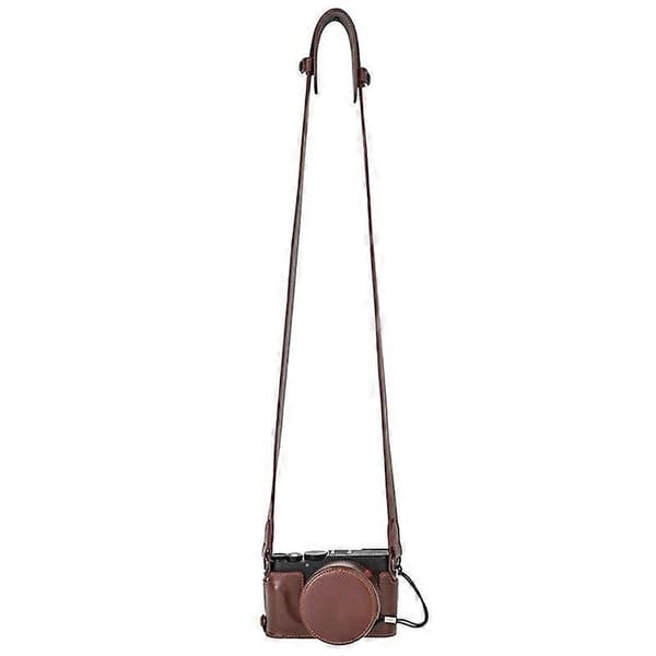 D7a Case for Leica D-Lux 8 with Shoulder Strap, Lens Cap Genuine s0Q Leather Camera Protective Cover