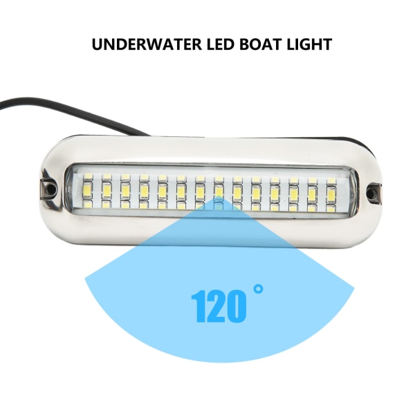 Vedenpitävä Marine LED -venevalo - Sininen, 42 LEDiä, 10-30V DC, Vedenalainen, Tyhjennystulpan valo