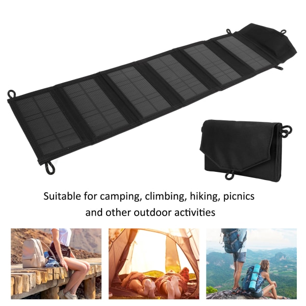 Folding Solar Panel Bag - Bærbar udendørs monokrystallinsk silicium Power Generation Board