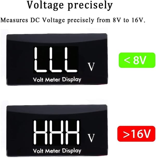 Digital bil voltmeter vandtæt DC 12V LED voltmeter til bil