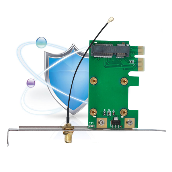 Mini PCI-E - PCI-E Riser Card Laajenna ulkoisen sovittimen verkkokortti