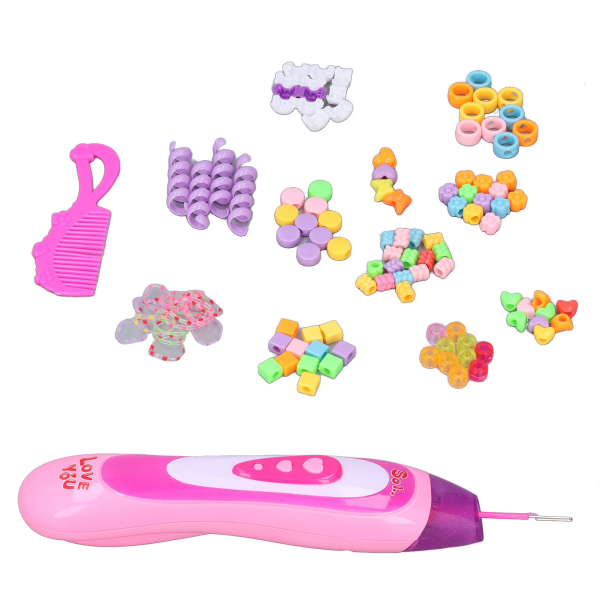 Barnhårflätningskit Automatiska färgglada tillbehör Gör-det-själv-hårflätningverktyg för flickor