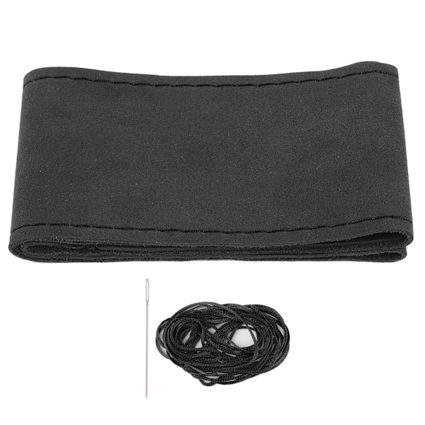 Universelt Rattdeksel Semsket Stil DIY Micro Fiber Lær Beskyttelse 15 tommer Passer for Ford Mustang/Explorer/F150 Svart