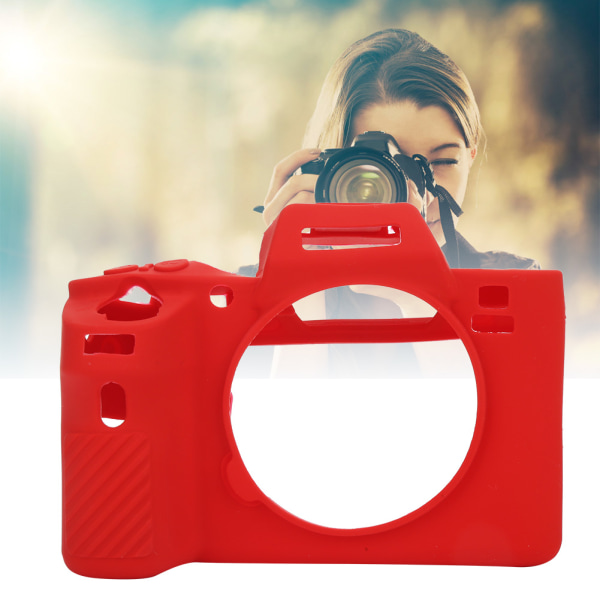 Sunt og tøft digitalkamera silikondeksel for Sony A72/ A7R2 / A7S2 Vaskbar beskytter rød