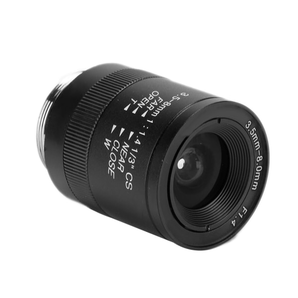 3,5-8 mm 720P aluminiumslegering CS-monteret F1.4 CCTV kamera manuel blændelinse