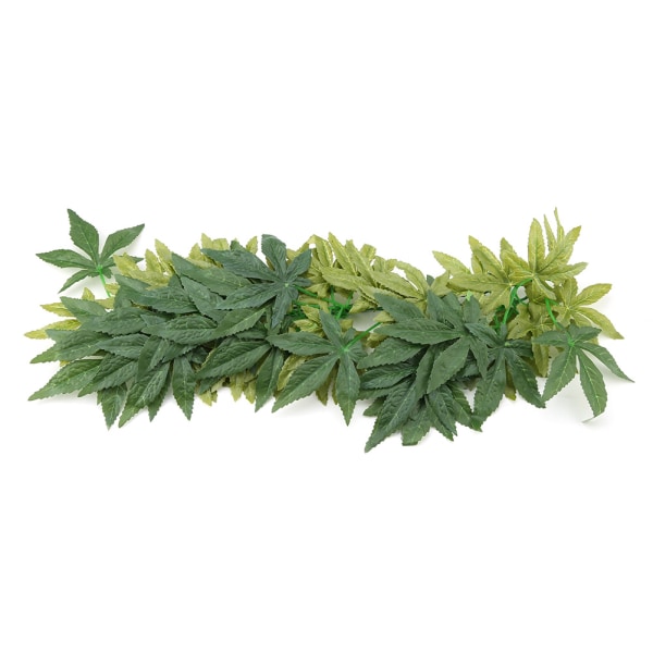 Grønn Kunstig Plante Falske Blader Akvarium Fisketank Reptil Terrarium Ornamenter Dekor 50cm