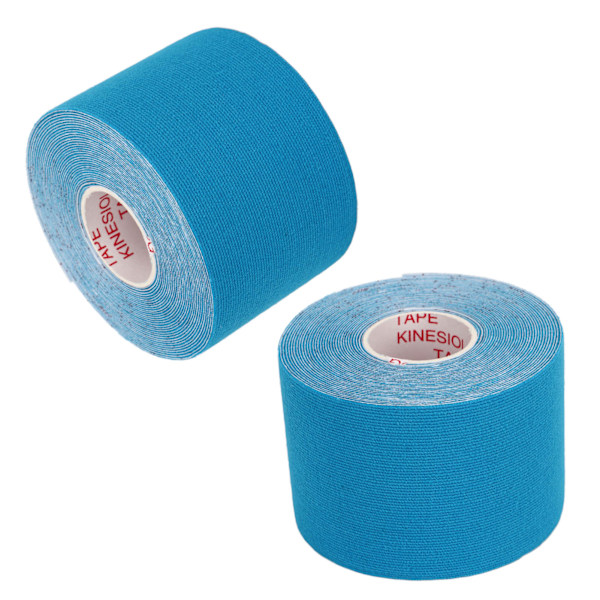 2 kpl Urheilukinesioteippausta 5 cm leveä 5 m pitkä Lihastikkari Suoja Fitness Badminton Taivaansininen