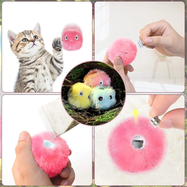 Realistinen interaktiivinen kissanlelupallo kissanminttulla - Sinisen linnun muotoinen lelu puremiseen, harhaanjohtamiseen ja pureskeluun