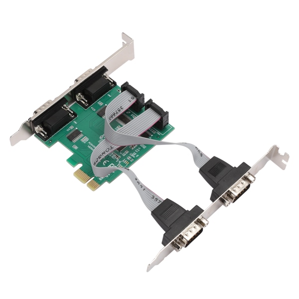 Udvidelseskortadapterkonverter PCI E RS232 4-ports seriel port 2,5 Gb s fuld duplekskanal