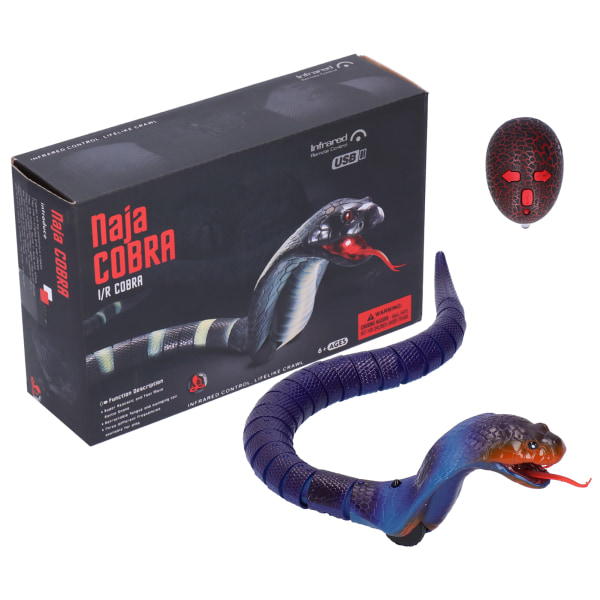 Infrapunakaukosäädin käärmelelu simulaatio käärme eläinmalli sähkötemppu ToyBlue
