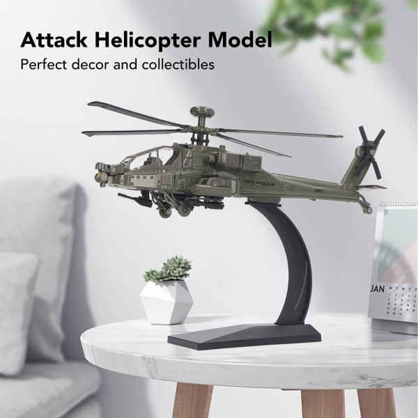Alloy Diecast Sound Light Armed Helikopter Modell Leke Barn Angrep Helikopter Leke Hjem Dekorasjon Type 1