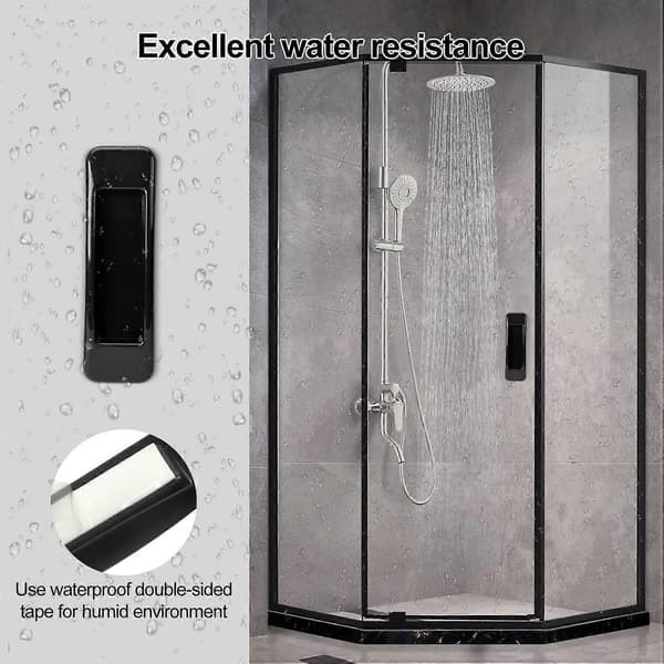 Self-adhesive door handle, 6-pack quick handles for cabinets and windows with convenient opening, self-adhesive sliding door handle, extra handle for kitchen