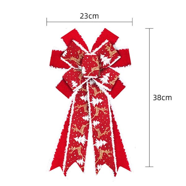 3-pack röda julrosetter för utomhusdekoration, julgransrosetter, sammetsrosetter