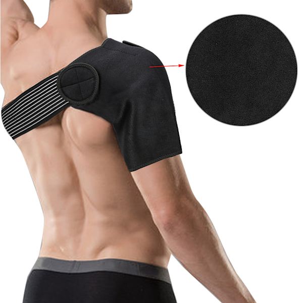 Justerbar pustende treningsstudio Sports Care Enkel skulderstøtte Rygg Neopren Brace Guard Strap