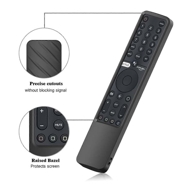 For Xiaomi Mi TV P1 Remote Control Twill Design Anti-Drop Silicone Protective Cover
