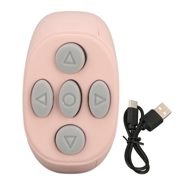 Langaton Bluetooth selfie-suljinrengas – monitoimiohjain puhelinkuvaukseen (vaaleanpunainen)