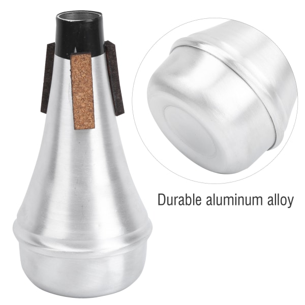 Trumpettdämpare Rak Nybörjarövning Ljuddämpare Universal Aluminiumlegering M25 Silver S