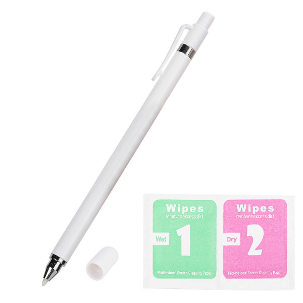 Stylus Pen DoubleHead Tablet -matkapuhelimen näyttö, joka koskettaa ei-ladattavaa universal (valkoinen)