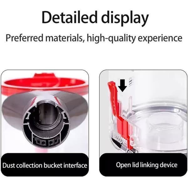 Erstatningsstøvbeholder/bøtte kompatibel med Dyson V7 / V8 (967699-01)