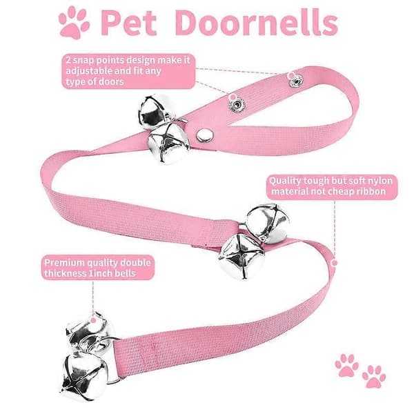 2-pack Dog Door Bells, Pet Training Bells for Going Out and Potty
