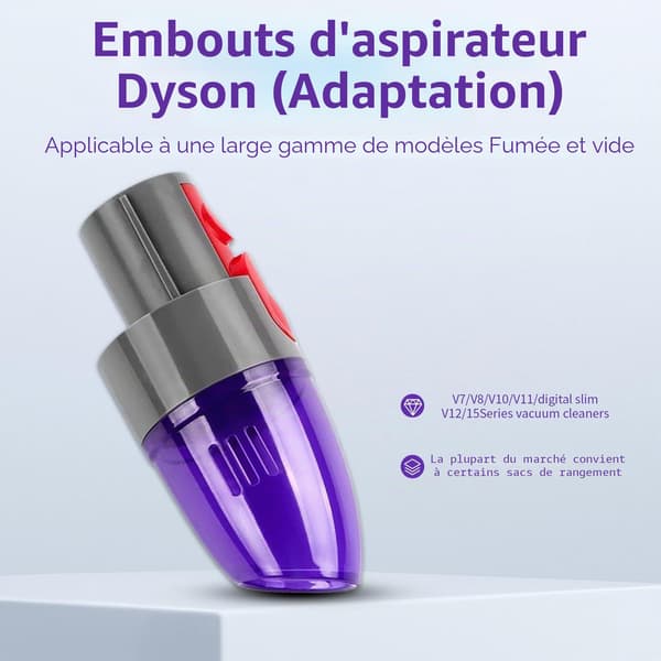 Dammsugaradapter, tillbehör för Dyson dammsugarpåse, mycket effektiv och praktisk.