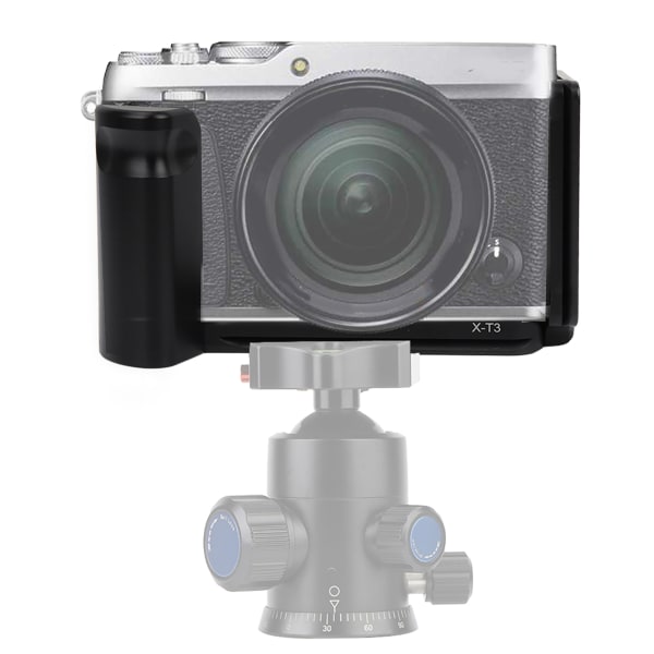 L-formad metall Quick Release Plate Bracket Handgrepp för Fuji X T3 spegellös kamera
