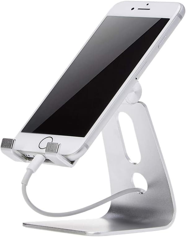 Justerbart telefonstativ i aluminium for mobiltelefoner, iPhone og Android