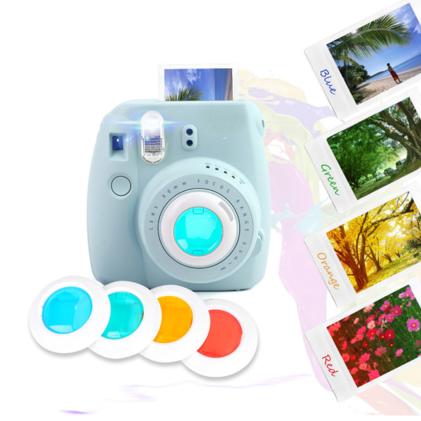 Instant kameralommelygte flashfiltre sæt til Fujifilm Instax Mini 7s8/8+/9 (ren)