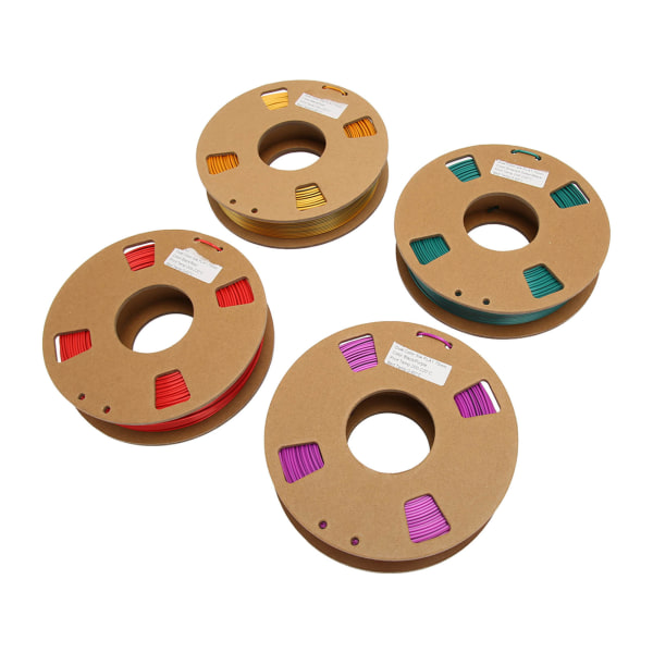 4st 3D-skrivarfilament Dual Color 1,75 mm 8,8oz Nettovikt 200 till 220 Celsius PLA-filament för 3D-påfyllningsbyte