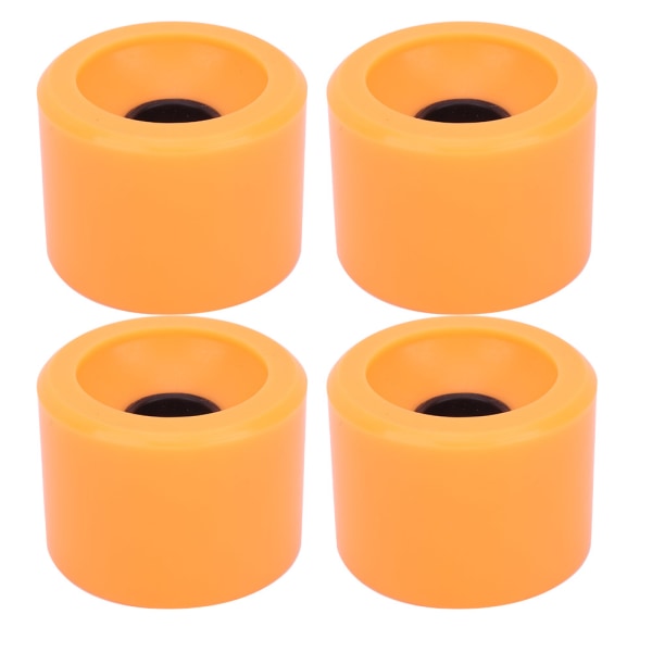 4kpl/ set Rullalaudan korkea elastinen värikäs PU-pyörän lisävaruste useimmille rullalaudoille Oranssi