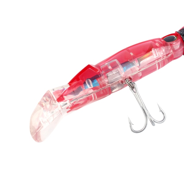 24cm/40g fiskesluk Blekksprutslokk Fiskeagn Crankbait Tackle Jig Diskantkrok Rose Rød