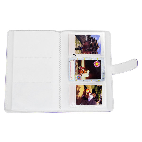 3-tommers 96-lommer PU Universal Fotoalbum for mini11/8/9/7s/25/70/90 Instant Camera Photograph Blendende lilla