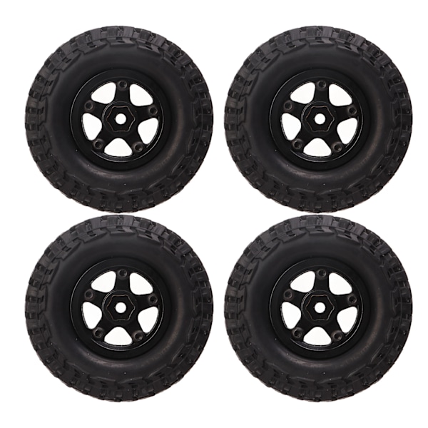 4 stk 1,0 tommers RC Hjuldekk Messing Limfrie Reservedeler RC Gummidekk for FMS FCX24 1/24 RC Bil