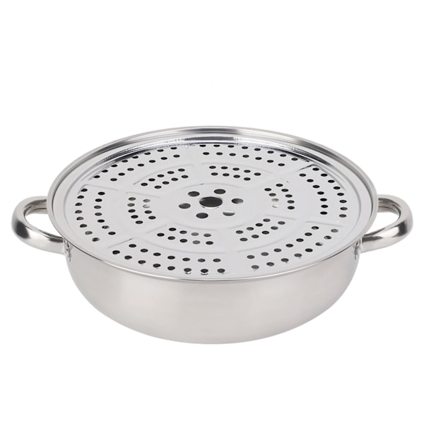 28CM Rustfrit Stål Enkelt Lag Gryde Hotpot Mad Damper Gryde Kogegrej Husholdnings Madlavning
