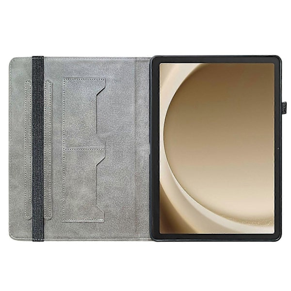 Leather Case for Samsung Galaxy Tab A9+ with Pattern Print, Stand, and Card Slots