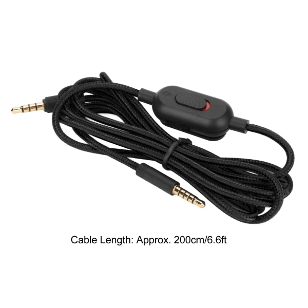 Logitech Gaming Headset-kabel med lydstyrkekontrol og mute-kontakt - sort  d61b | Fyndiq