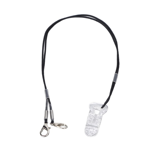 Høreapparat Anti Lost Lanyard Sort Reb Hvid Transparent Clip Høreapparat Beskytter Reb til ældre børn