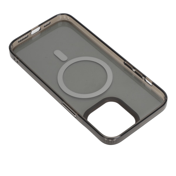 Phone case runt om Skyddande Transparent Magnetisk Anti Drop Bekvämt grepp gör-det-själv cover Black Tan för IOS 14promax
