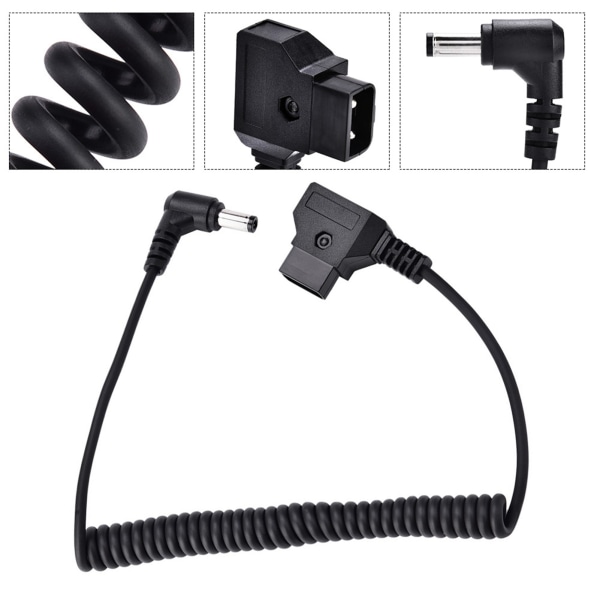Suorakulmainen adapterikaapeli Anton V -kiinnitteiselle akulle - D-Tap B-tyypin uros 5,5x2,5 mm DC